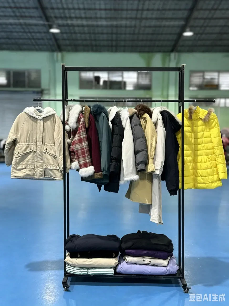 Ladies Cotton Padded Jacket Fur — used wholesale export